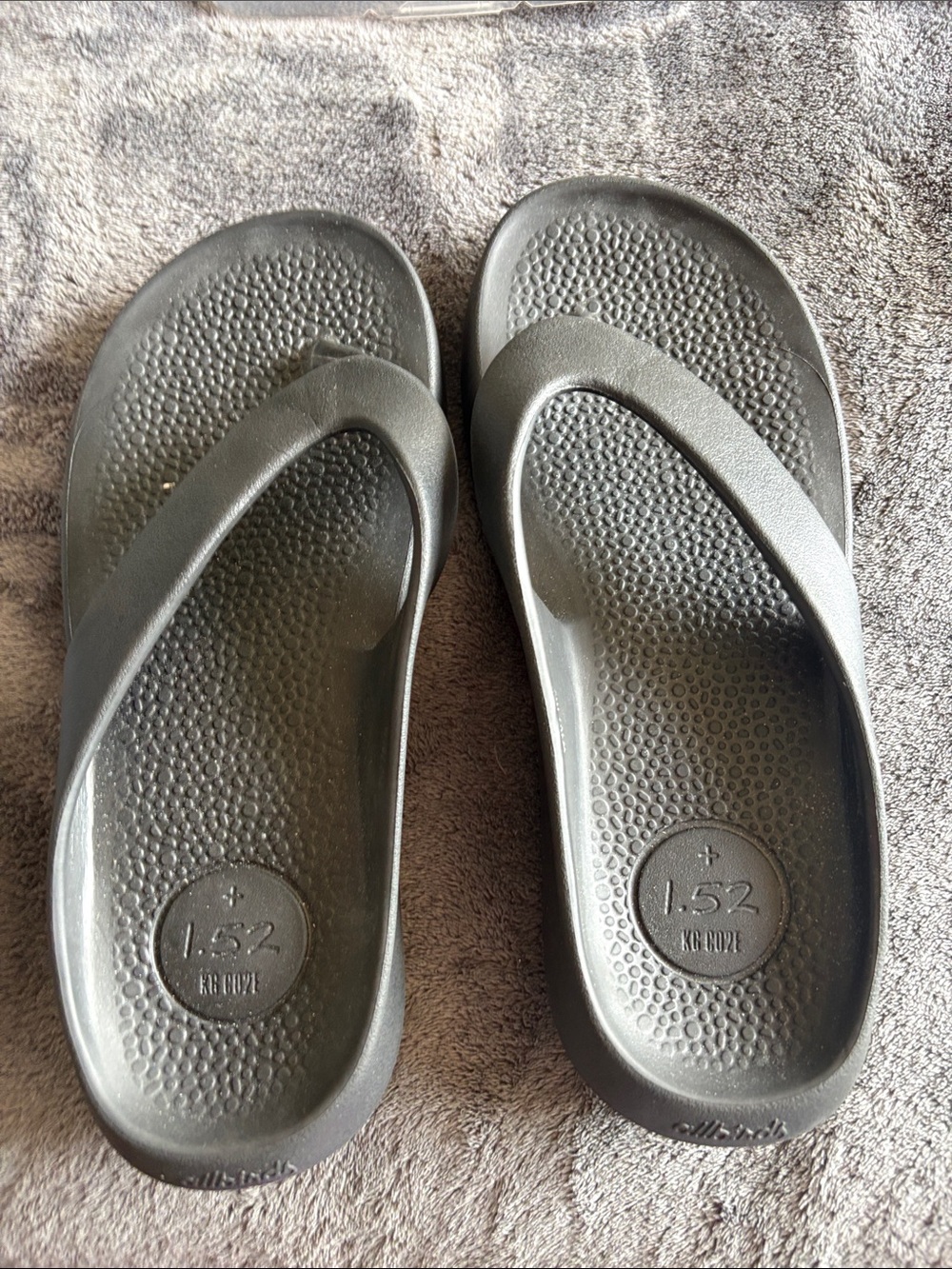 Textured Black Foam Flip Flop Sandals